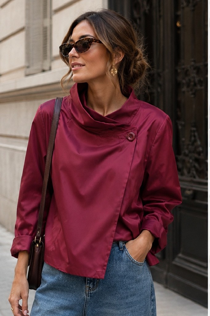 CHAQUETA LIGERA BURDEOS
